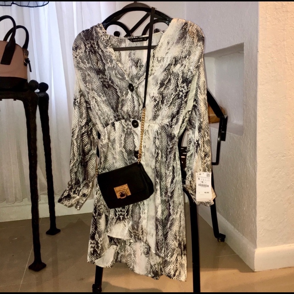NWT Zara Snake Print Dress